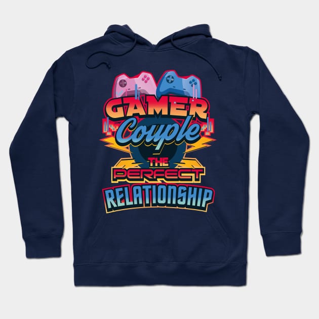 Gamer Couple The Perfect Relationship V-Day Hoodie by creative